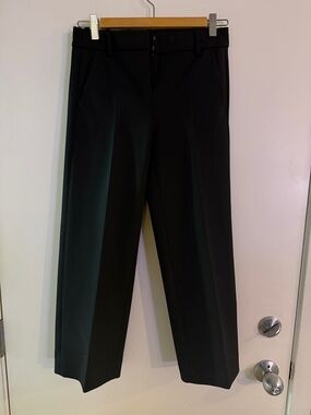 J. Crew Black Cropped Straight-Leg Pants